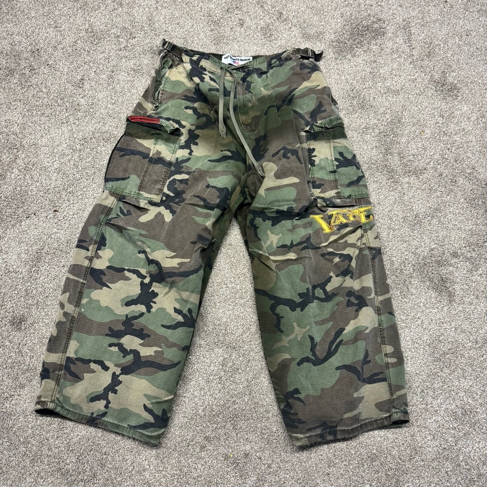 ValeLives Camo Parachute/Cargo Pant with Embroidery Mens W38